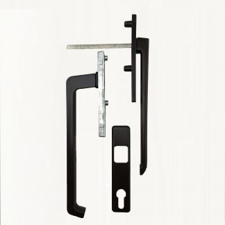 GU Schiebetüren Drehgriff, PSK / HS, Dirigent, aussenseitig flacher Griff für Rollladen, Farbe braun